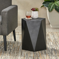 Side Table With Geometric Design