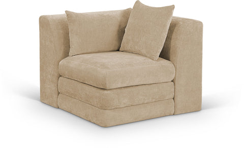 Stellar - Chenille Fabric Upholstered Modular Corner Chair