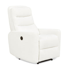 Bloomy - High Back Power Recliner Motion Chair - Chiffon White