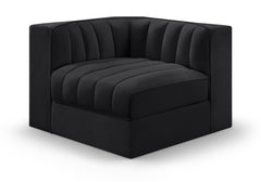 Rummi - Velvet Performance Fabric Upholstered Modular Corner Chair