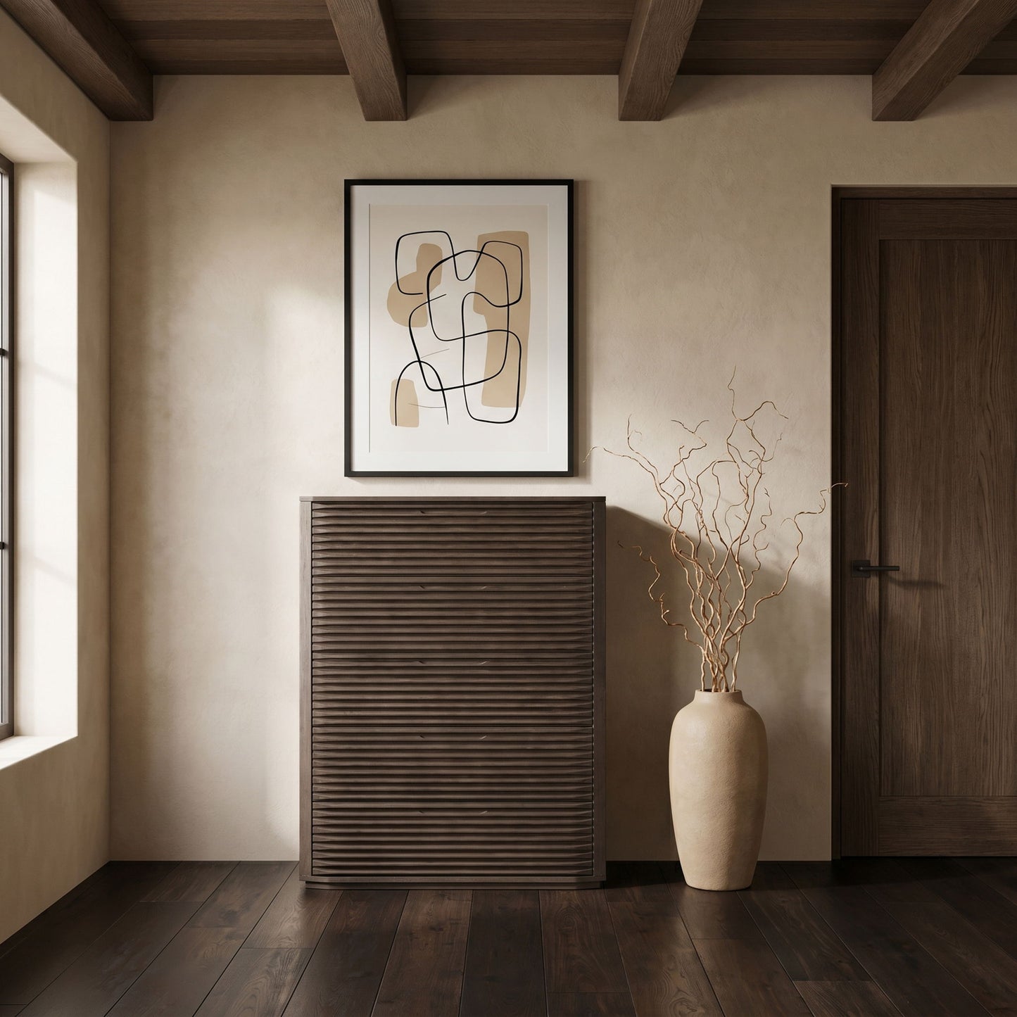 Morino - Oak Veneer And Solid Wood Chest - Brown