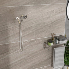 Multi Function Adjustable Hand Shower 7 Function Plastic Hand Shower With 59" Hose - Chrome
