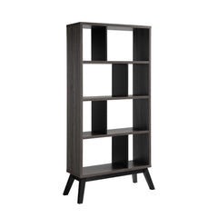 Mid-Century Modern 4 Tier Bookcase Bookshelf Display Storage - Distressed Gray