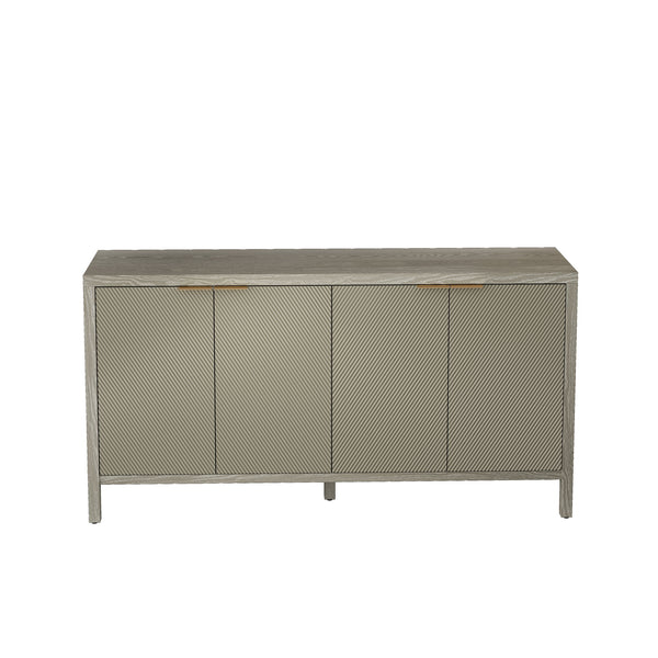 Buffet Cabinet With 4 Doors, Storage Sideboard For Living Room, Dining Room - Champagne
