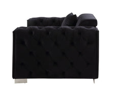 Trislar - Chair With Pillow (Same Lv01399) - Black Velvet