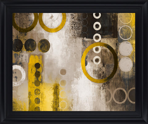 Golden Orbit - 28" x 34" Framed Wall Art
