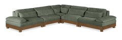 Turin - Fabric Upholstered 5 Piece Modular Sectional