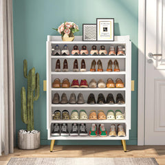 Shoe Cabinet With Doors, 7 Tier Storage Organizer