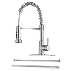 Kitchen Faucet With Pull Down Spray Head - Brushed Nickel