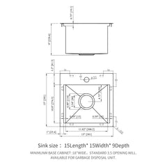 Modern Stainless Steel 15" Drop In Kitchen Sink Workstation With Accessories - Brushed Nickel