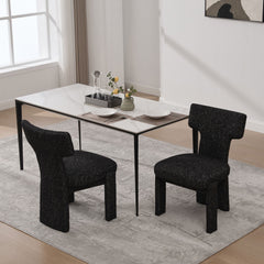 Armless Curved Back Accent Chairs (Set of 2)