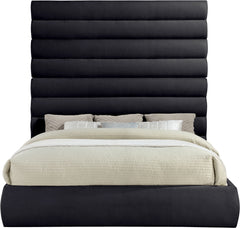 Adam - Chenille Fabric Bed With 89" Headboard