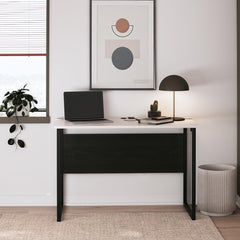 Sorina - Writing Desk - White / Light Oak