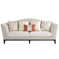 Tayden - Sofa With 5 Pillows - Beige Velvet