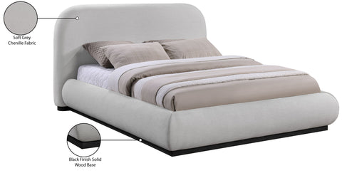 Vaughn - Chenille Bed With Black Base