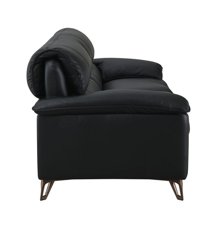 Eilene - Top Grain Leather Sofa - Black
