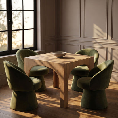 Selene - Upholstered Swivel Dining Chair