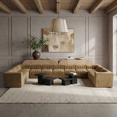 Rummi - Velvet Performance Fabric Upholstered 11 Piece Modular Sectional