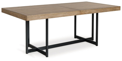 Tomtyn - Rectangular Dining Room Extension Table - Light Brown