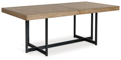 Tomtyn - Rectangular Dining Room Extension Table - Light Brown