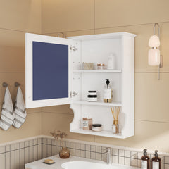 Wall Mounted Bathroom Storage Cabinet With Mirror, Soft Closing Hinges