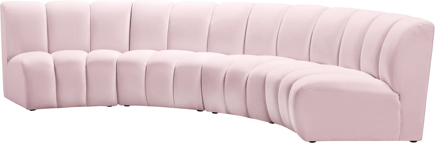 Infinity - 4 Piece Velvet Modular Sectional