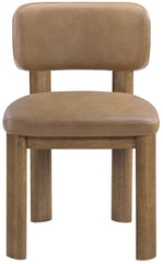 Paloma - Vegan Leather Upholstered Dining Chair (Set of 2) - Brown Frame