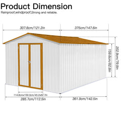 10' x 12' Garden Sheds Outdoor Storage Sheds