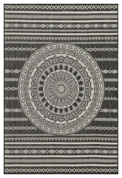 Sunshine - 5'3" X 7'3" Indoor, Outdoor Area Rug - Anthracite - Polypropylene