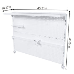 Clamp On Desk Pegboard With Single Monitor Stand