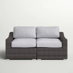 Chic Wide Outdoor Loveseat With Cushions