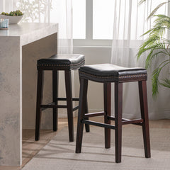 Elegant Saddle Stool With Curved Seat Comfort - Brown