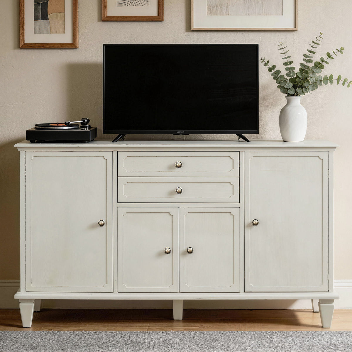 Sideboard Buffet Cabinet With 4 Doors And 2 Drawers, Console For Kitchen