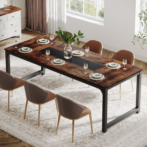 Rectangular Kitchen & Dining Room Table - Brown / Black
