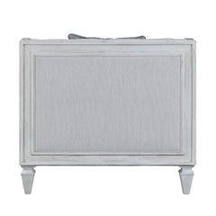Katia - Chair With Pillow - Light Gray Linen & Weathered White