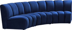 Infinity - 3 Piece Velvet Modular Sectional