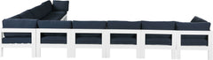 Nizuc - Outdoor Patio 10 Piece Modular Sectional With White Frame