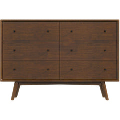Caroline - Mid-Century Modern Solid Wood Dresser - Brown