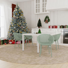 4 Pack Lounge Chair Set With Long Table