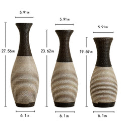 Designer Floor Vases, Large Vases For Home Decor Flooring (Set of 3)