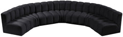Arc - Velvet 7 Piece U-Shaped Modular Sofa