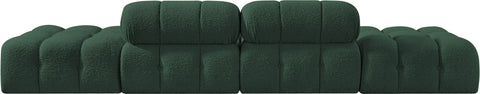 Ames - 4 Piece Boucle Upholstered Modular Sofa With 2 Backless Seats