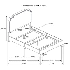 Panel Bed With Nailhead Trim, Upholstered Headboard