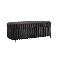 Flip Top Storage Bench With Metal Legs