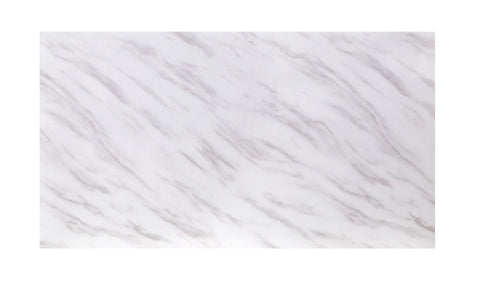 Zander - Printed Faux Marble Top & Mirrored Table - Marble