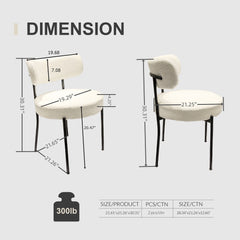 Mid-Century Modern Dining Chair With Curved Backrest