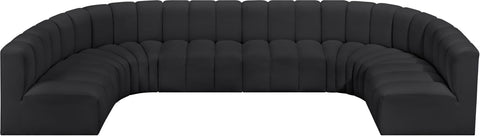 Arc - Faux Leather Modular U-Shaped Sectional