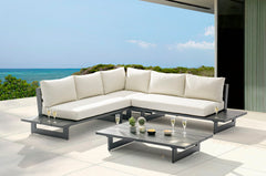 Maldives - Water Resistant Outdoor Patio Sectional With Gray Frame