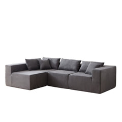 Modular L Shaped Sectional Compressed Sofa, Free Combination