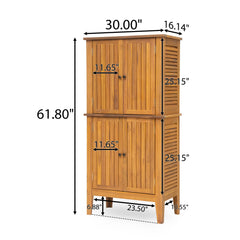 Kedzie - Acacia Wood Cabinet - Teak